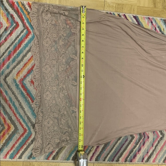 New without tags Three Bird Nest Prima Mocha Taupe Lace Hem Slip Dress - Picture 13 of 13